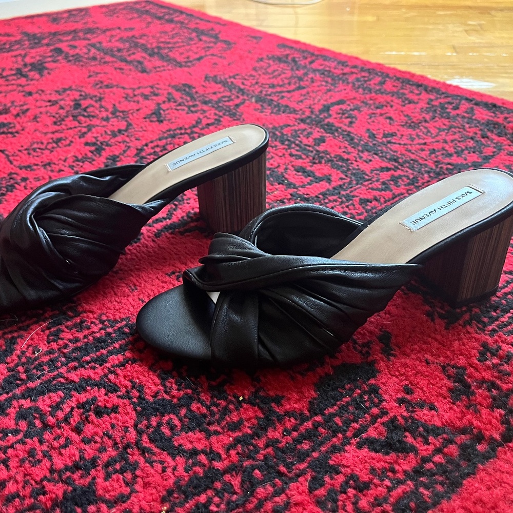 Saks Fifth Avenue mules with 3” heel